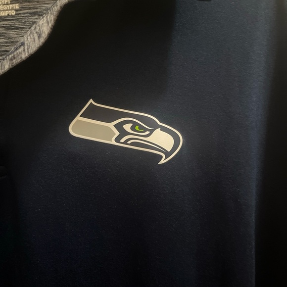 NFL Fanatics Mens Seattle Seahawks Polo Shirt Size XL Blue Logo Football Casual - Picture 2 of 4